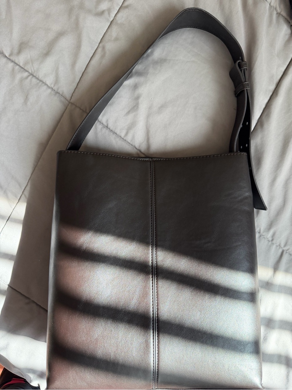 Mango Structured Leather-Effect Tote - Picture 12 of 15